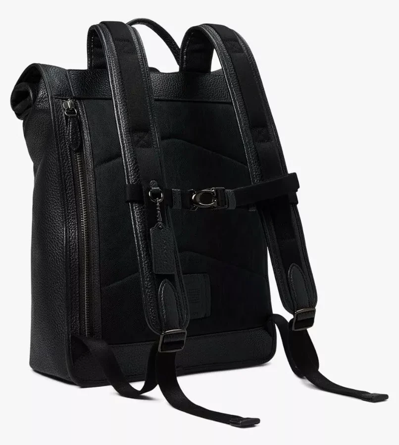 COACH CJ834 Beck Roll Top Backpack Black NWT - Image 4