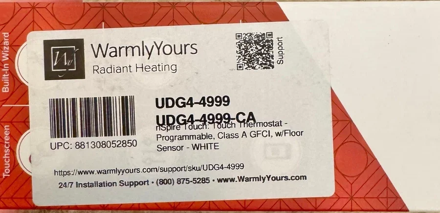 WarmlyYours nSpire Touch Programmable Thermostat with Floor Sensor - Image 4