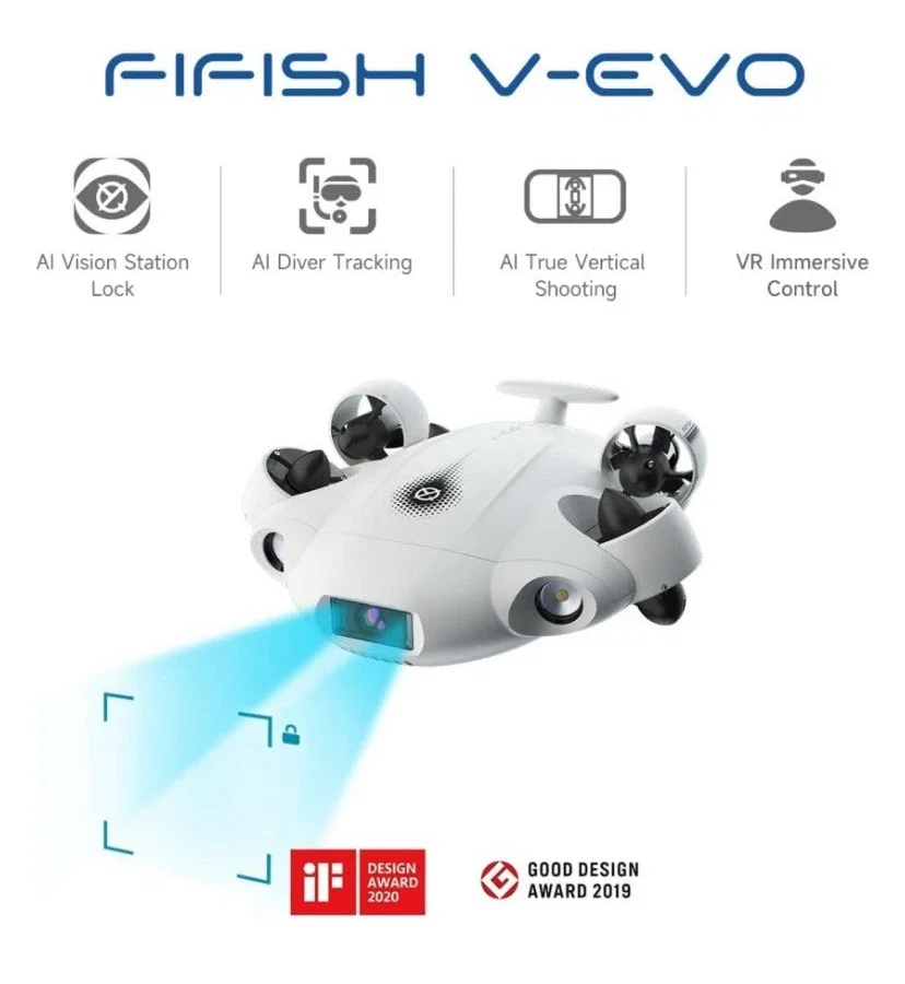 QYSEA FIFISH V-EVO Omnidirectional Underwater Drone 4K 100m ROV