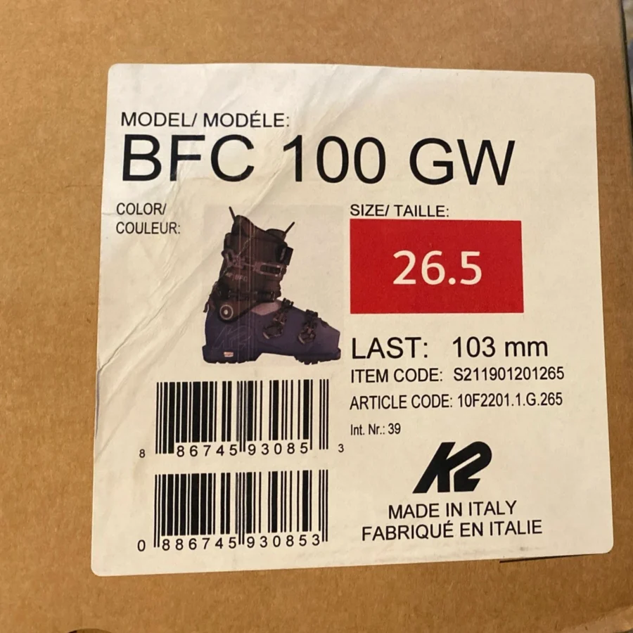 K2 BFC 100 GW Heat Ski Boots GW 2022 (26.5MODO) - Image 8
