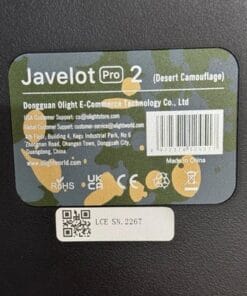 Olight Javelot Pro 2 Desert Camouflage Rechargeable Long Throw LED Flashlight - Image 8