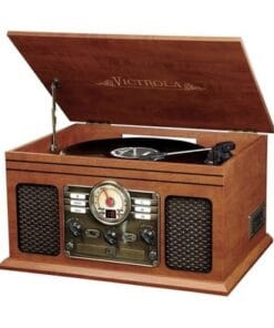 Victrola Quincy 6-in-1 Bluetooth Record Player VTA-200B Turntable CD Cassette Ra