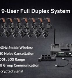 Hollyland Solidcom C1 Pro 9S Hub 9-User Wireless Intercom System ENC 1.9GHz - Image 2