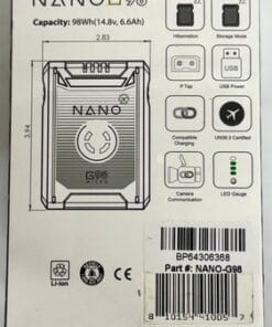 Core SWX NANO G98 98Wh 14.8V 6600mAh Gold Mount Battery D-Tap USB LED - Image 5