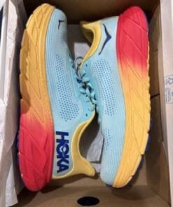 HOKA Arahi 7 Men’s 10.5D Blue Yellow Red Stability Running Shoes 1147850 - Image 6