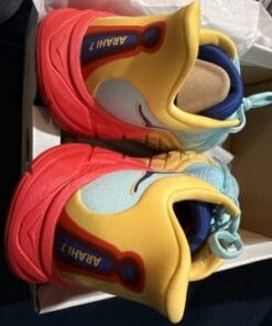HOKA Arahi 7 Men’s 10.5D Blue Yellow Red Stability Running Shoes 1147850 - Image 9