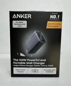 Anker Prime 100W GaN Wall Charger 3-Port Fast Charging USB-C USB-A Foldable - Image 5