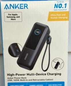 Anker 25000mAh Power Bank 165W A1695H11 Built-In Retractable USB-C Cables