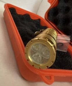 ReyLight Dawn Brass Flashlight XPL HI 6000K 18650 EDC LED w/ Case - Image 3
