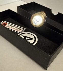 ReyLight Pineapple Brass V4 EDC Flashlight XP-L LED 14500 AA w/ Box Clip - Image 7