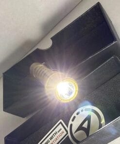 ReyLight Pineapple Brass V4 EDC Flashlight XP-L LED 14500 AA w/ Box Clip - Image 8