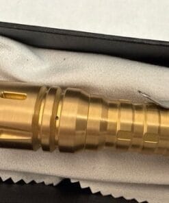 ReyLight Pineapple Brass V4 EDC Flashlight XP-L LED 14500 AA w/ Box Clip. - Image 3