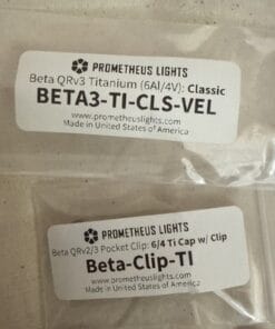 Prometheus Beta QRv3 Titanium Classic EDC Flashlight + Titanium Clip USA - Image 9