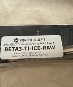 Prometheus Beta QRv3 ICE Raw Titanium EDC Flashlight + Ti Clip USA Made - Image 7
