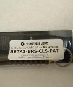 Alternative view of Prometheus Beta QRv3 Brass Patina EDC Keychain Flashlight AAA USA