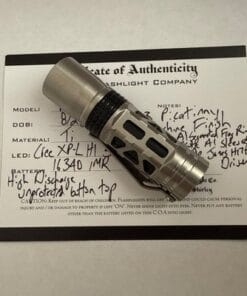 Barrel Flashlight Rail Titanium Triple Cree XP-L HI 16340 Custom EDC