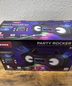 ION Audio Party Rocker Go Bluetooth Speaker 60W Lights Portable Boombox