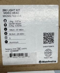 Manfrotto 290 Light Tripod Kit w/ Video Head MK290LTA3-VUS (Plate Missing) - Image 2