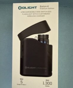 Olight Baton 4 Premium Edition Black 1300 Lumens EDC Flashlight Kit