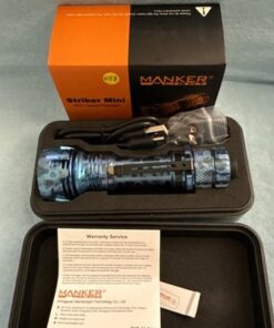 Manker Striker Ti Limited Edition Blue Tactical Flashlight USB-C 2300LM