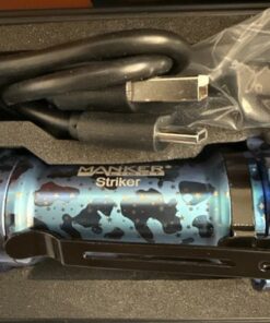 Alternative view of Manker Striker Ti Limited Edition Blue Tactical Flashlight USB-C 2300LM