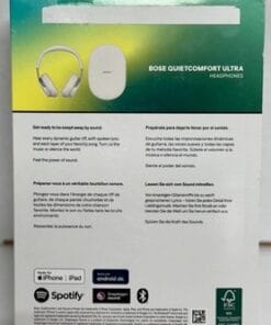 Bose QuietComfort Ultra Headphones Light White ANC Bluetooth w/ Case USB-C/AUX - Image 6