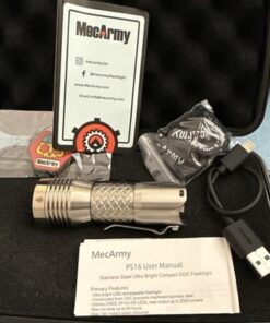 MeCArmy PS16 2000LM EDC Flashlight Stainless Steel USB Rechargeable