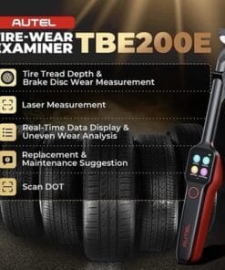 Autel MaxiTPMS TBE200E Laser Tire Tread Depth & Brake Disc Wear Tester Examiner - Image 5