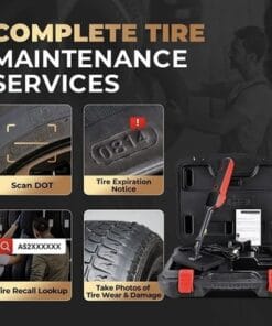 Autel MaxiTPMS TBE200E Laser Tire Tread Depth & Brake Disc Wear Tester Examiner - Image 9