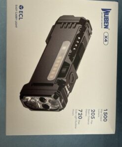 WUBEN X4 1500LM EDC Flashlight USB-C Rechargeable IP68 205m Beam RGB Grey