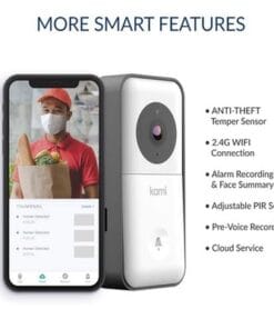 Kami Smart Video Doorbell Camera WiFi HD 1080p Night Vision 2-Way Audio IP65 - Image 5