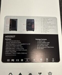 ASUSTOR AS5202T Nimbustor 2 Bay NAS Personal Cloud Server HDMI 2.5GbE - Image 9