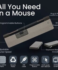 NEW Contour RollerMouse Pro Wired Ergonomic Rollerbar Mouse USB Grey - Image 4