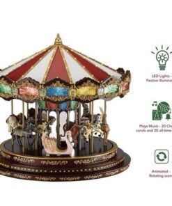 Mr. Christmas Marquee Deluxe Carousel Animated Musical LED Decoration 15” - Image 4