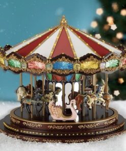 Mr. Christmas Marquee Deluxe Carousel Animated Musical LED Decoration 15” - Image 6