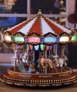 Mr. Christmas Marquee Deluxe Carousel Animated Musical LED Decoration 15” - Image 7