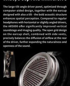 Aune AR5000 Full-Size Open-Back Headphones — Champagne Gold - Image 5
