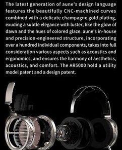 Aune AR5000 Full-Size Open-Back Headphones — Champagne Gold - Image 9