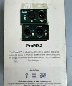Radial Engineering ProMS2 Passive 2-Way Mic Splitter Bundle w/ Pig Hog Cable - Image 7