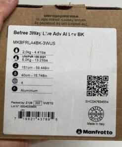 Manfrotto Befree 3Way Live Advanced Aluminum Tripod w/ Fluid Head Open Box - Image 5