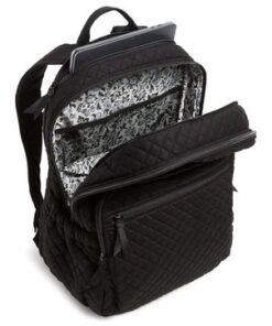 Vera Bradley Women's Cotton XL Campus Backpack, Black - Recycled Cotton One Size - Image 2