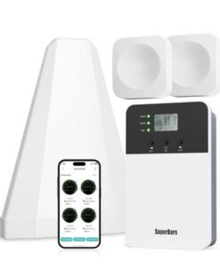SuperBars 65dB 5G 4G LTE Cell Phone Signal Booster Kit - 6000sqft FCC Approved