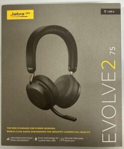 Jabra Evolve2 75 Wireless Headset Link380a UC Stereo ANC Black New - Image 17
