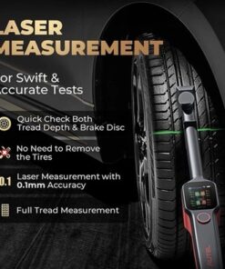 Autel MaxiTPMS TBE200E Laser Tire Tread Depth & Brake Disc Wear Tester Examiner - Image 6