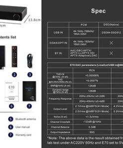 Topping E70 Hi-Res DAC ES9028PRO Bluetooth 5.1 LDAC USB/XLR/RCA Audio Decoder. - Image 5