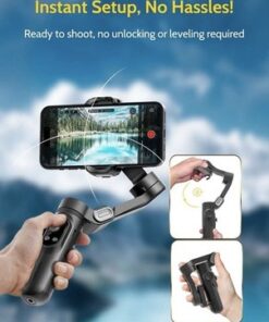Black AOCHUAN Smart X Pro 3-Axis Phone Gimbal Stabilizer for iPhone Smartphones - Image 9