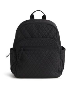 Vera Bradley Women's Bancroft Backpack-Premium Cotton Bookbag Black One Size - Image 7