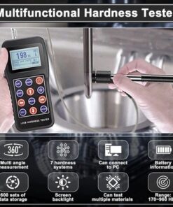 Portable Leeb Hardness Tester 7-in-1 Metal Hardness Meter with Calibration Block - Image 8