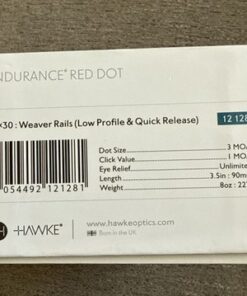 Hawke Sport Optics Endurance RD 1x30mm 3 MOA Dot Red Dot Sight, Black, 12128 - Image 7