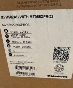 Manfrotto MT055XPRO3 3-Section Aluminum Tripod with MVH502AH Fluid Video Head - Image 8
